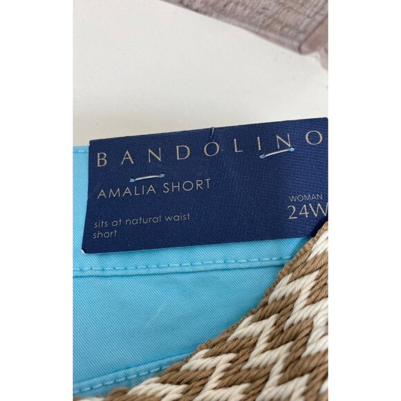 Bandolino Amalia Short Stretch Aqua Blue Womens Size 24  With Woven - Picture 12 of 16